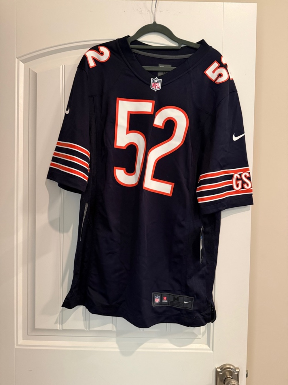 Chicago Bears Khalil Mack #52 Football Jersey - Navy with Orange/White